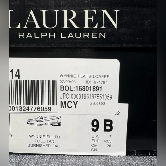 Lauren Ralph Lauren Women's Wynnie Loafers Deep Saddle Tan Leather Size 9B - Picture 7 of 7